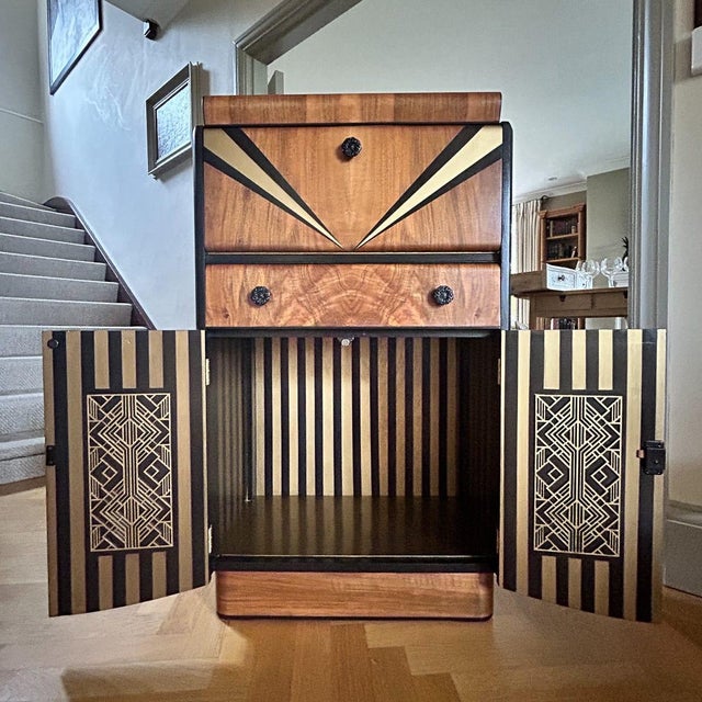 Vintage Art Deco Cocktail Cabinet, 1900s For Sale - Image 4 of 6