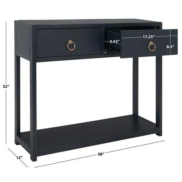 Wood Sadie Console Table - Navy For Sale - Image 7 of 11