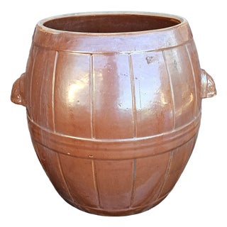 Vintage Art Deco Clay Pot, 1950s For Sale