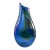 Signed James Kingwell Icefire Art Glass Vase in Blue Green & Purple For Sale
