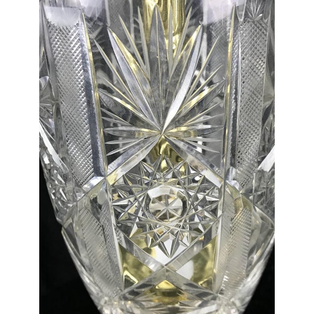 The Luminaries: A Rare Pair of 1970s Internally Lit Lead Crystal Statement Lamps For Sale In Phoenix - Image 6 of 12