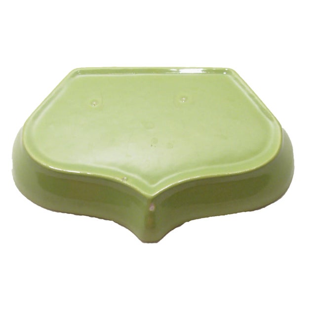 Contemporary Mid-Century Ogee Chartreuse Green Tapas Plates - Set of 5 For Sale - Image 3 of 4