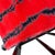 Vintage 1980s Pair of (2) Danish Folding Armchairs / Directors Chairs Set by Hyllinge Møbler - Red Flame Velvet & Black Faux Fur Upholstery For Sale - Image 15 of 18
