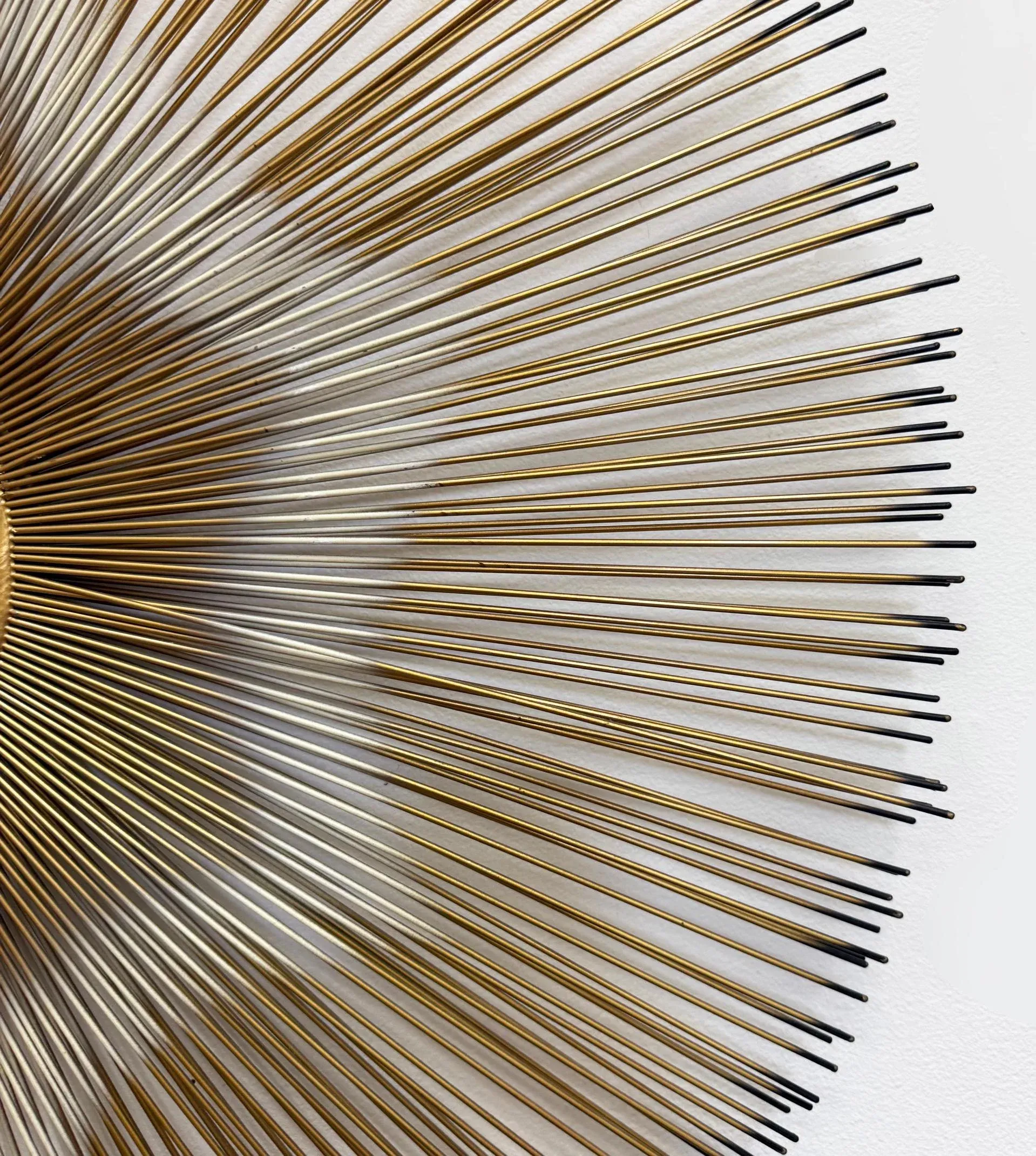 Mid-Century Casa Devall Sunburst Wall Sculpture, Brutalist Copper