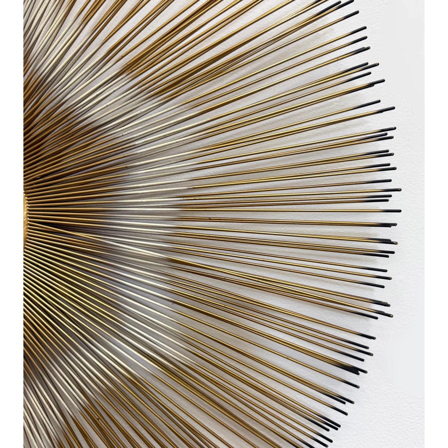 Mid-Century Casa Devall Sunburst Wall Sculpture, Brutalist Copper