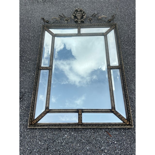 The Raschella Collection Inc. Brushed Gold Bronze Framed Mirror For Sale In West Palm - Image 6 of 12