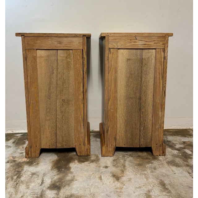 Wood Antique European Pine Pot Cupboards - a Pair For Sale - Image 7 of 9