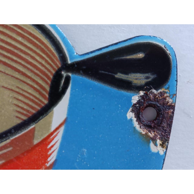 Authentic Vintage Maxwell House Restaurant Enamel on Steel Sign For Sale - Image 4 of 9