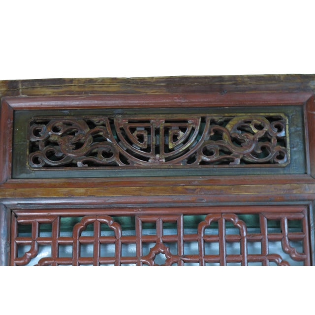 Monumental 11 Feet Tall Antique Chinese Screen Panel Door – Set of 6 For Sale - Image 9 of 13