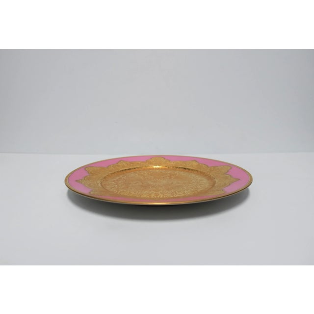 German Pink and Gold Plate or Wall Art For Sale In New York - Image 6 of 11
