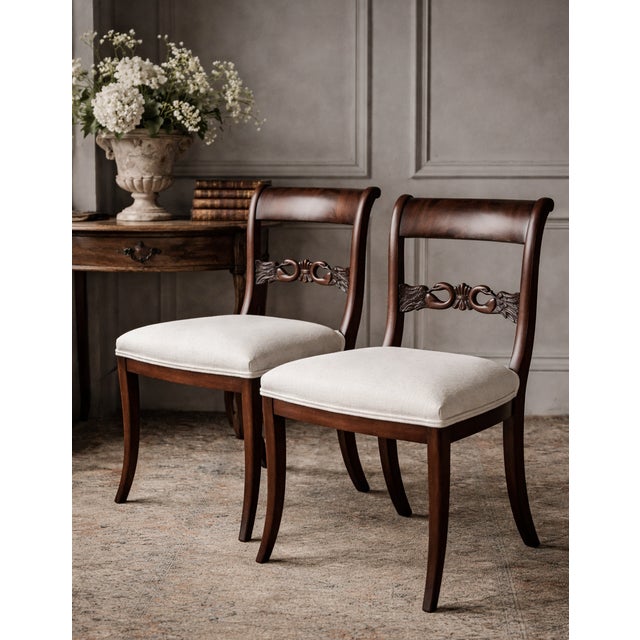 Collected & Considered: A refined mix of furniture and objects, chosen with intention. A refined pair of English Regency...