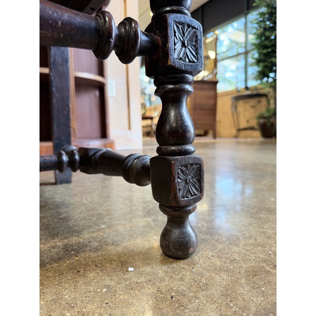 Antique Renaissance Revival Heraldic Carved Throne Chair For Sale - Image 10 of 10