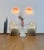 Glass Wall Sconces with 10 Iridescent Alabaster Pink Discs, 1990s, Set of 2 For Sale - Image 4 of 16