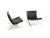Leather Barcelona Chairs by Ludwig Mies van der Rohe for Knoll Inc., Set of 2 For Sale - Image 6 of 17
