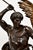 French Patinated Bronze Figural Sculpture Clock "Lutte Préhistorique" by Emile Louis For Sale - Image 3 of 11