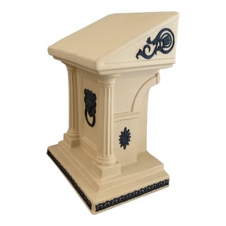 Wedgwood Neoclassical Style Black Basalt Caneware With Black Bookend For Sale