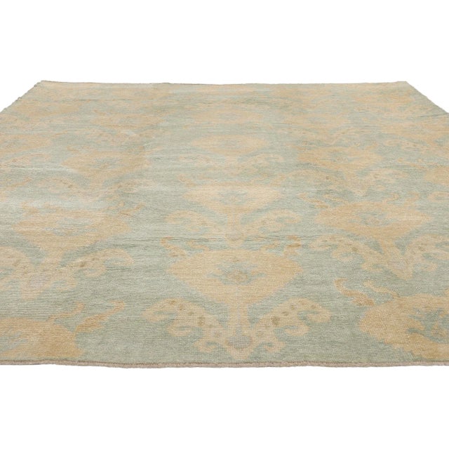 Contemporary Vintage Modern Turkish Oushak Rug - 09'03 X 12'06 For Sale - Image 3 of 12