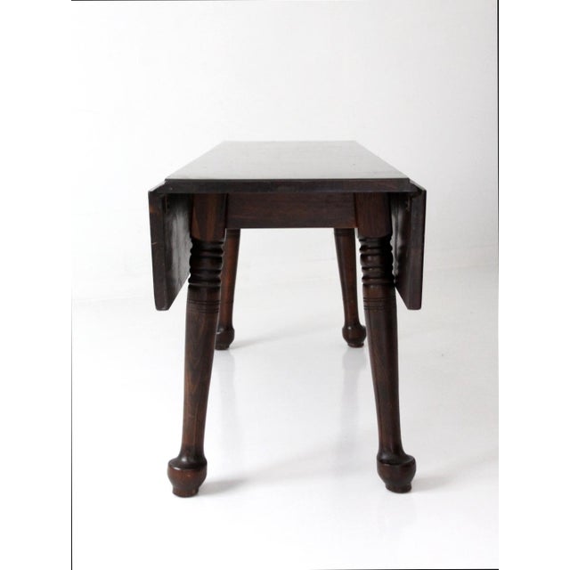 Brown Early American Style Drop Leaf Dining Table Circa 1950s For Sale - Image 8 of 18