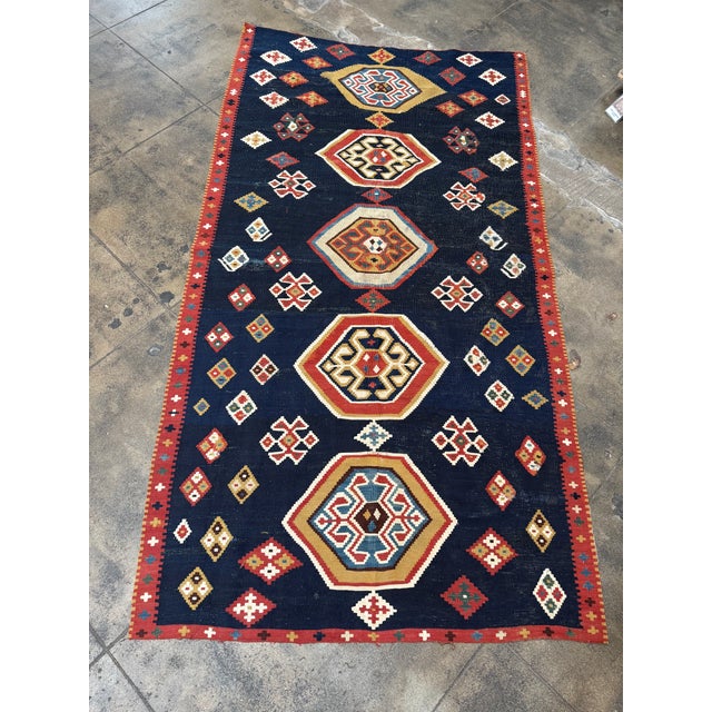 Asian Vintage Ghashghai Kilim Rug For Sale - Image 3 of 3