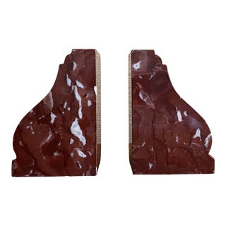 Vinage Mid-Century Architectural Marble Bookends - Set of 2 For Sale