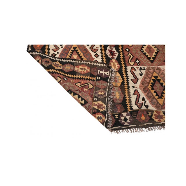 1960s Decorative Vintage Turkish Kars Kilim Rug - 4`2″ X 11`4″ For Sale - Image 5 of 6