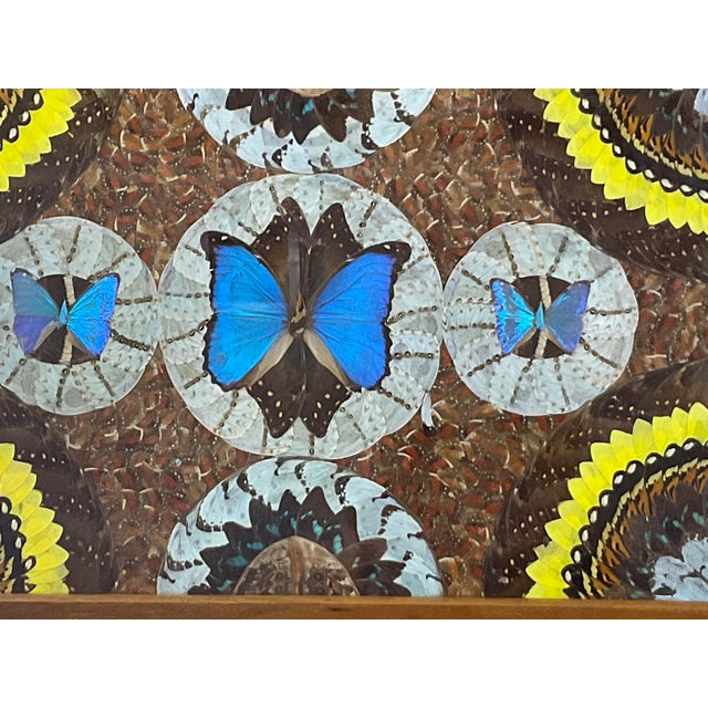 1950s Large Butterfly Tray 29”.5 X 18” For Sale - Image 5 of 12