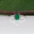 Colombian Emerald Ring With Earth-Mined Diamond Accents: Solid 14k Gold, Size 6.75 For Sale In Columbus - Image 6 of 10
