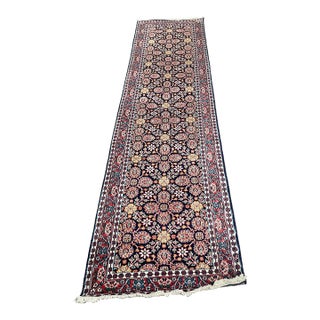 1990 Kashmiri Design Indian Rug - 2'9" X 9'10" For Sale