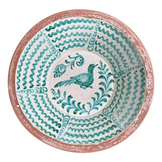 Large Spanish Fajalauza Ceramic Lebrillo Bowl For Sale