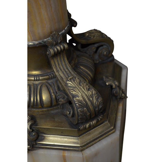 19th Century Empire Onyx Column with Ormolu Collar, 1870 For Sale - Image 9 of 18