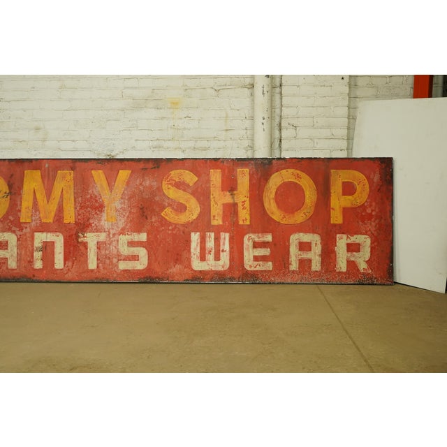 Metal Reclaimed Modern Economy Shop Marty Supreme Movie Prop Sign For Sale - Image 7 of 11