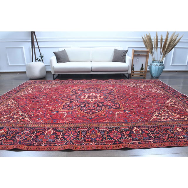 Vintage Persian Hand-Knotted area rug is a semi-antique vintage area rug. The ' 60s Eastern region of Anatolian's unique...