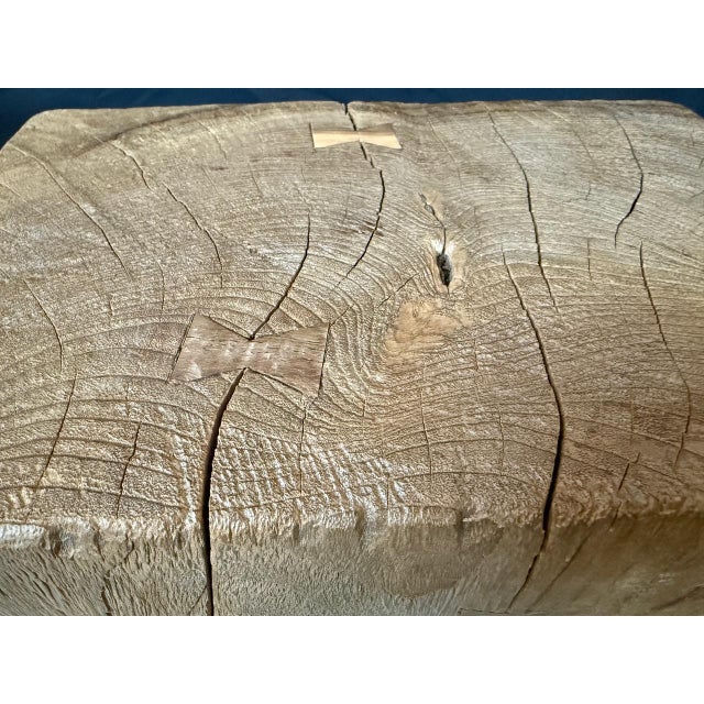 Andrianna Shamaris Sculptural Teak Wood Side Table or Pedestal For Sale - Image 4 of 18