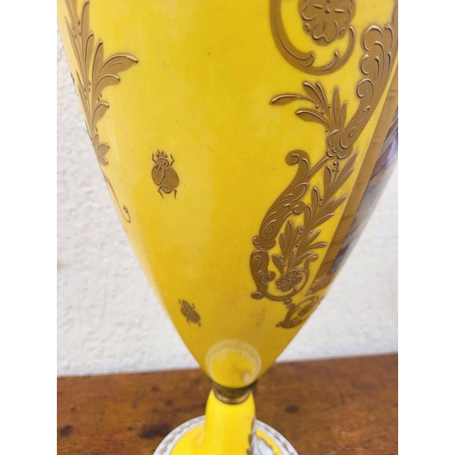Large Yellow Porcelain Vase For Sale - Image 6 of 18