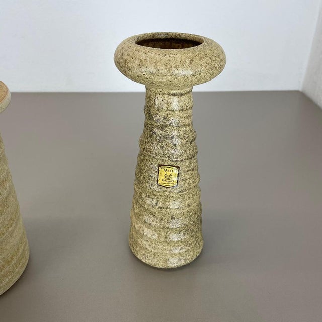 Ceramic Studio Pottery Vases attributed to Vest Ceramics, Netherlands, 1970, Set of 2 For Sale - Image 12 of 18