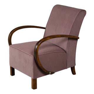 Art Deco Lounge Chair, Poland, 1930s For Sale