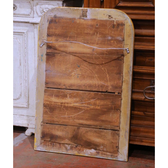 Ornamental & Decorative Materials 19th Century French Louis Philippe Silver Leaf Wall Mirror With Engraved Decor For Sale - Image 7 of 7