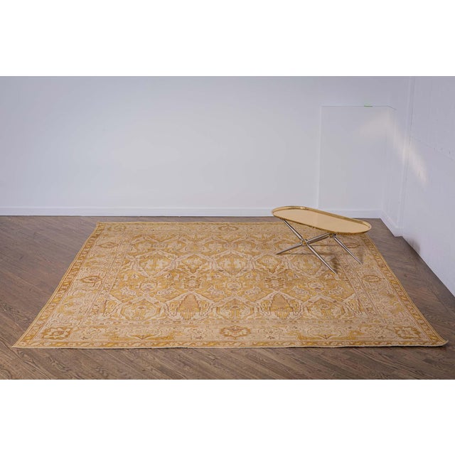 1920s 1920s Indian Amritsar Beige, Brown and Gold Rug For Sale - Image 5 of 5