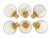 Veuve Cliquot Ponsardin 6 Veuve Clicquot Glass Champagne Orange Amber Bottom Flutes. France For Sale - Image 4 of 6