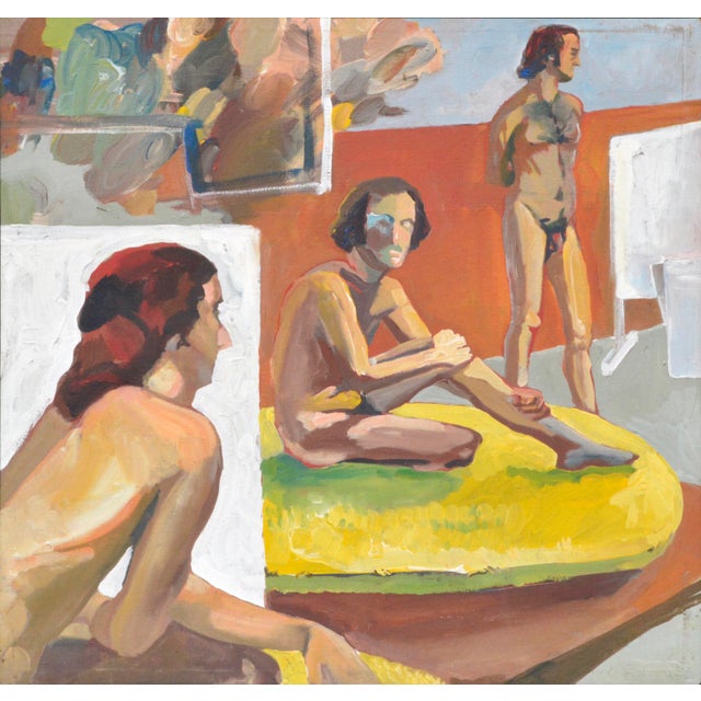 Wonderful figurative of male ballet dancers by Patricia Gren Hayes (American, 20th Century), 1980. Signed, titled and...