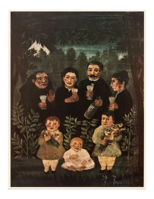 1951 After Henri Rousseau "La Famille", First Edition Parisian Full-Color Print