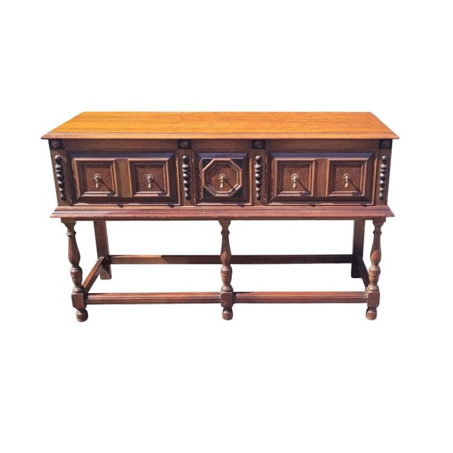 Brown Jacobean 1930s Diminutive Sideboard For Sale - Image 8 of 10
