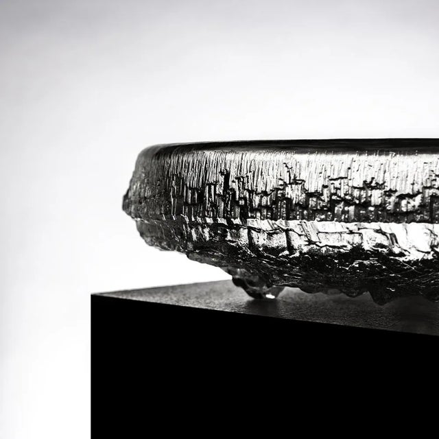 A vintage "lunaria" bowl designed by tapio wirkkala for iittala glassworks in 1972. Marked with incised signature 'tapio...