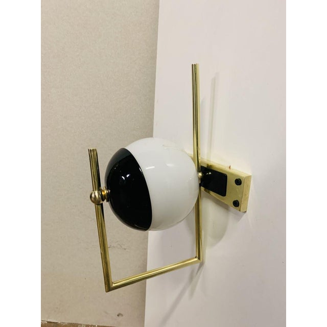 Art Deco Brass Wall Lamp, Rome, Italy, 1942 For Sale - Image 6 of 8