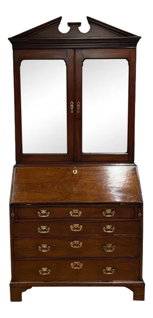 Georgian Secretary Mahogany Bookcase, 1770