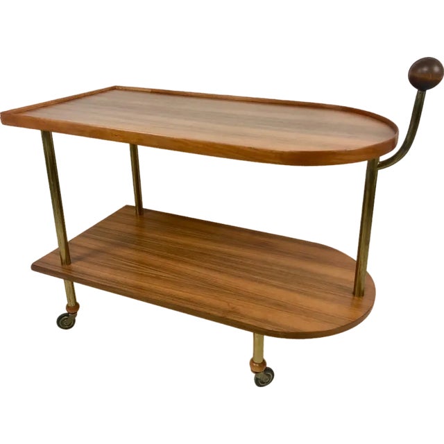 Art Deco Walnut Trolley Bar, 1930s For Sale