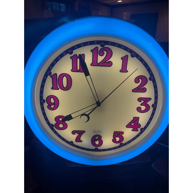 Better Time Bubble Original Neon Clock Very Good Working Condition 1980s For Sale In Atlanta - Image 6 of 7