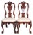 Pair of Kindel Winterthur Collection Mahogany Clawfoot Dinning Arm Chairs Silk For Sale