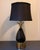 Vintage Sculptural Black & Gold Ceramic Lamps, Companion Pair, Mid-Century Atomic Era For Sale In New York - Image 6 of 10