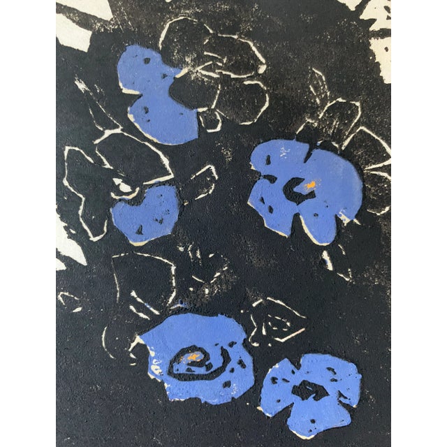 1970s 1971 Woodblock Print, Four Color by James Carlin For Sale - Image 5 of 10